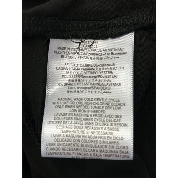 NWT BCBGeneration Women's Medium Black V-Neck Faux Wrap Midi Dress Pockets - Picture 11 of 13